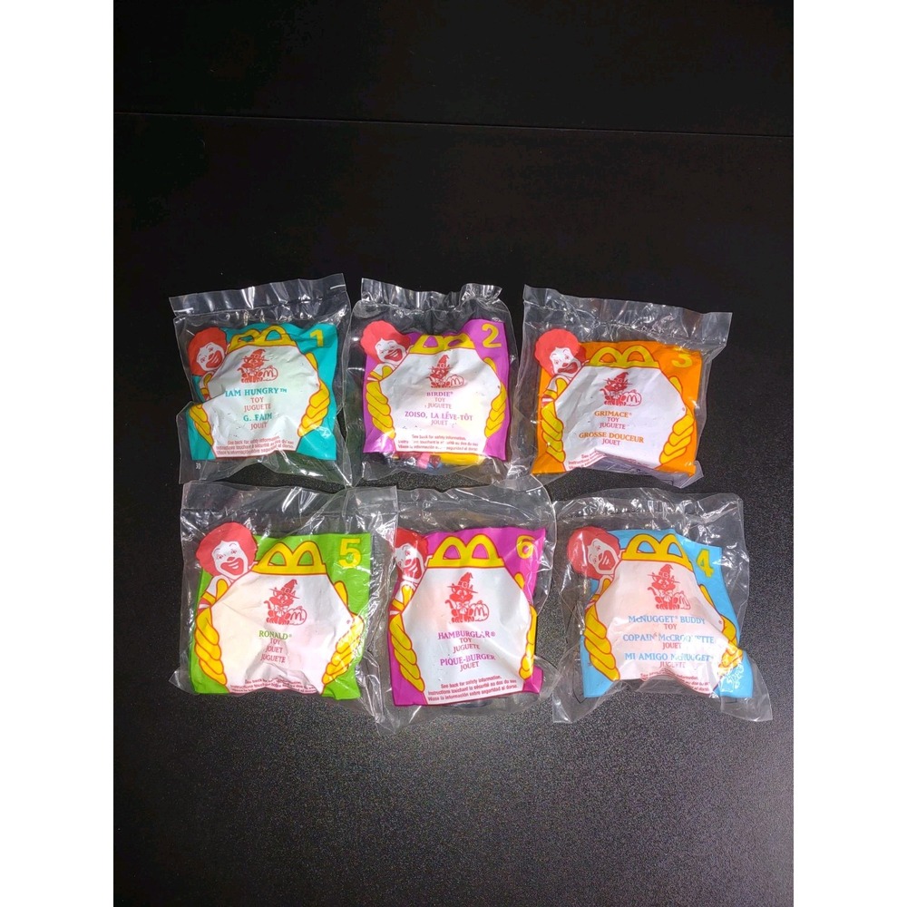 Ronald McDonald 1998 Happy Meal Toys, Lot 1-6